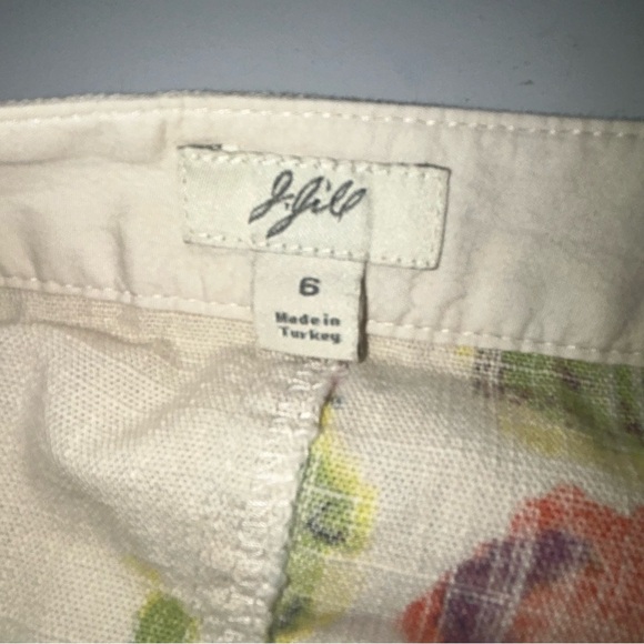 J. Jill A-Line Skirt with Floral Design - Cream and Multicolor - Picture 6 of 7